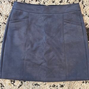 Suede blue skirt